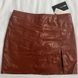 Mini Skirt- Cognac